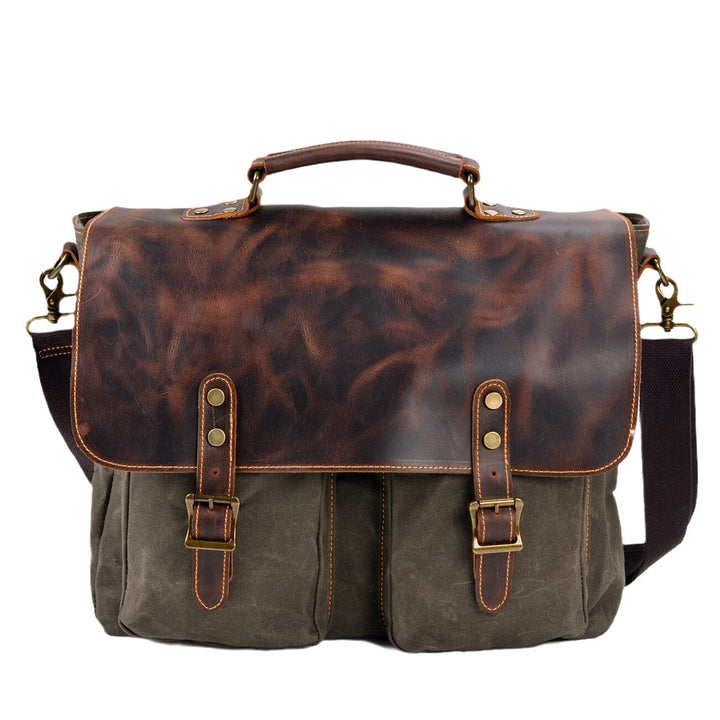 Vintage Lærred Skuldertaske | ANSEN