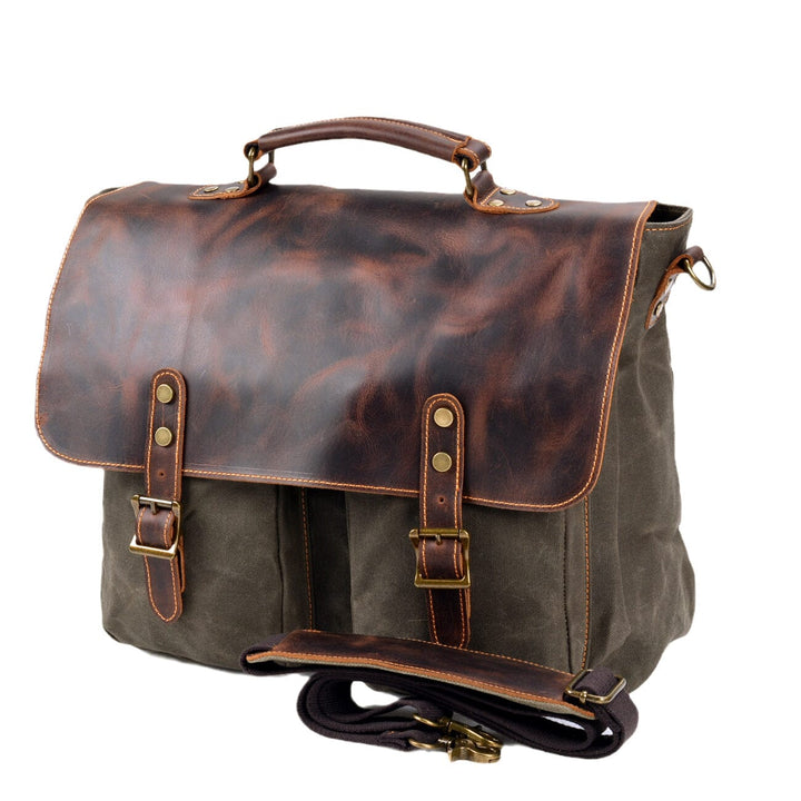 Vintage Lærred Skuldertaske | ANSEN