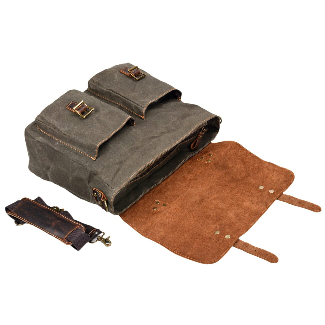 Vintage Lærred Skuldertaske | ANSEN