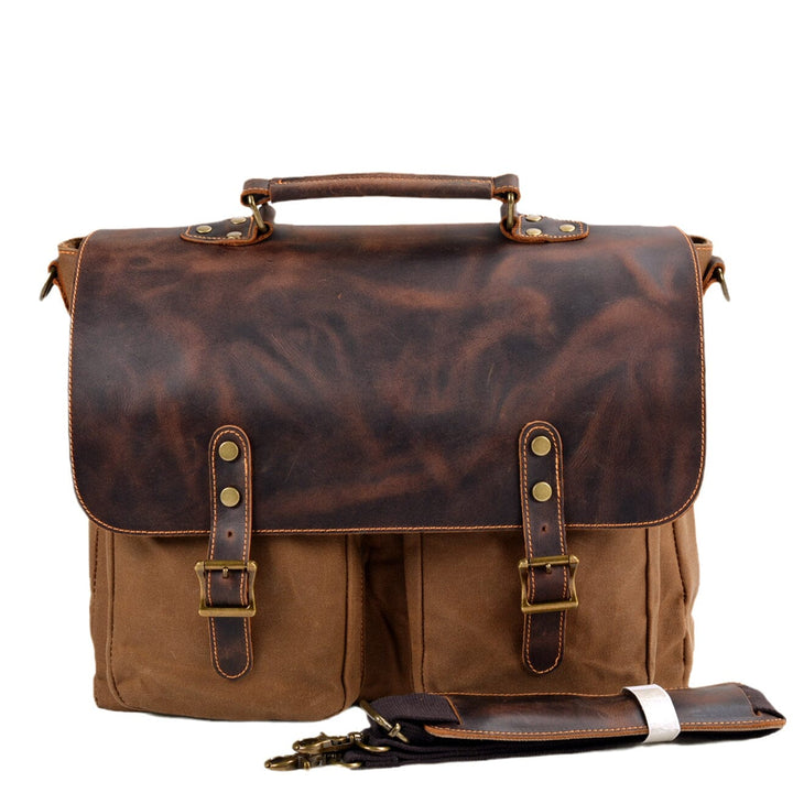 Vintage Lærred Skuldertaske | ANSEN