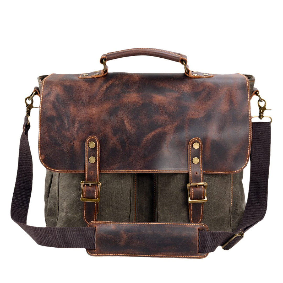 Vintage Lærred Skuldertaske | ANSEN