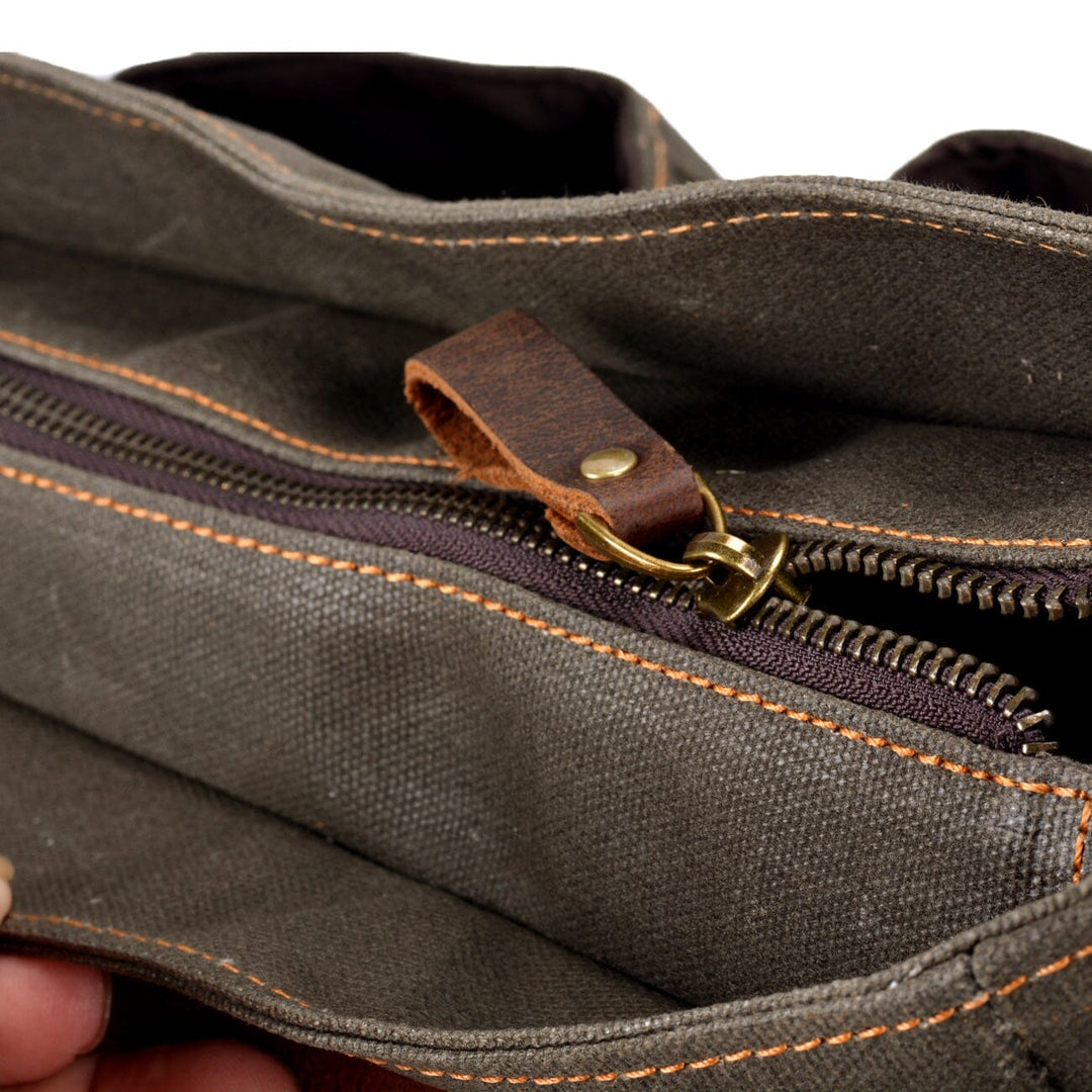 Vintage Lærred Skuldertaske | ANSEN