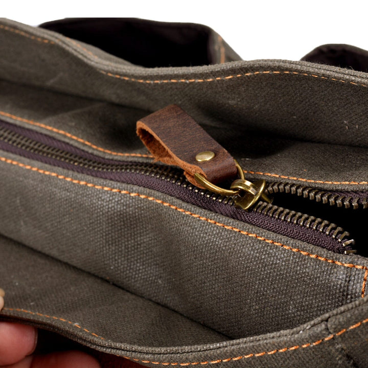 Vintage Lærred Skuldertaske | ANSEN